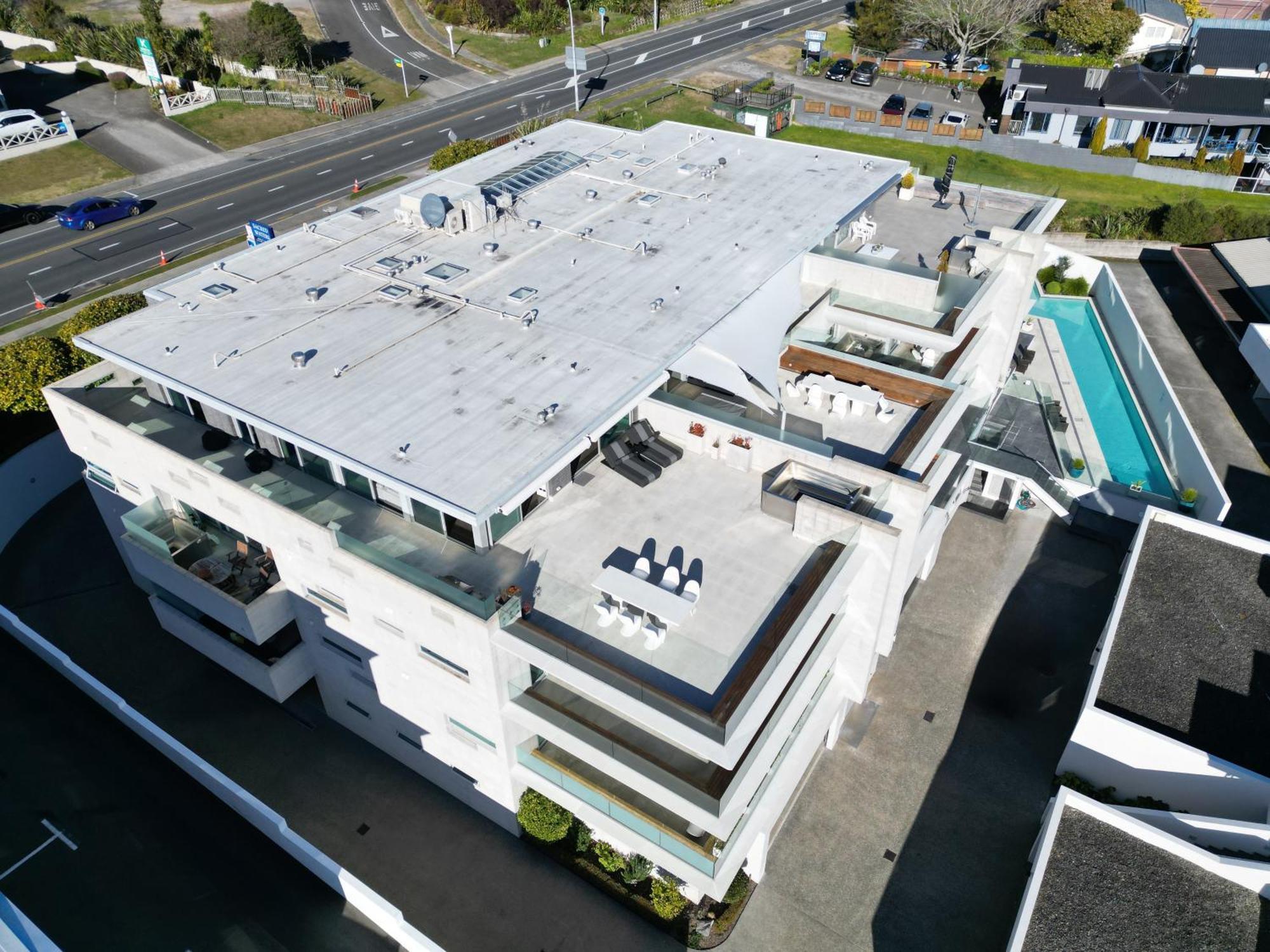 Sacred Waters Taupo Lejlighedshotel Eksteriør billede Aerial view of the M Hotel